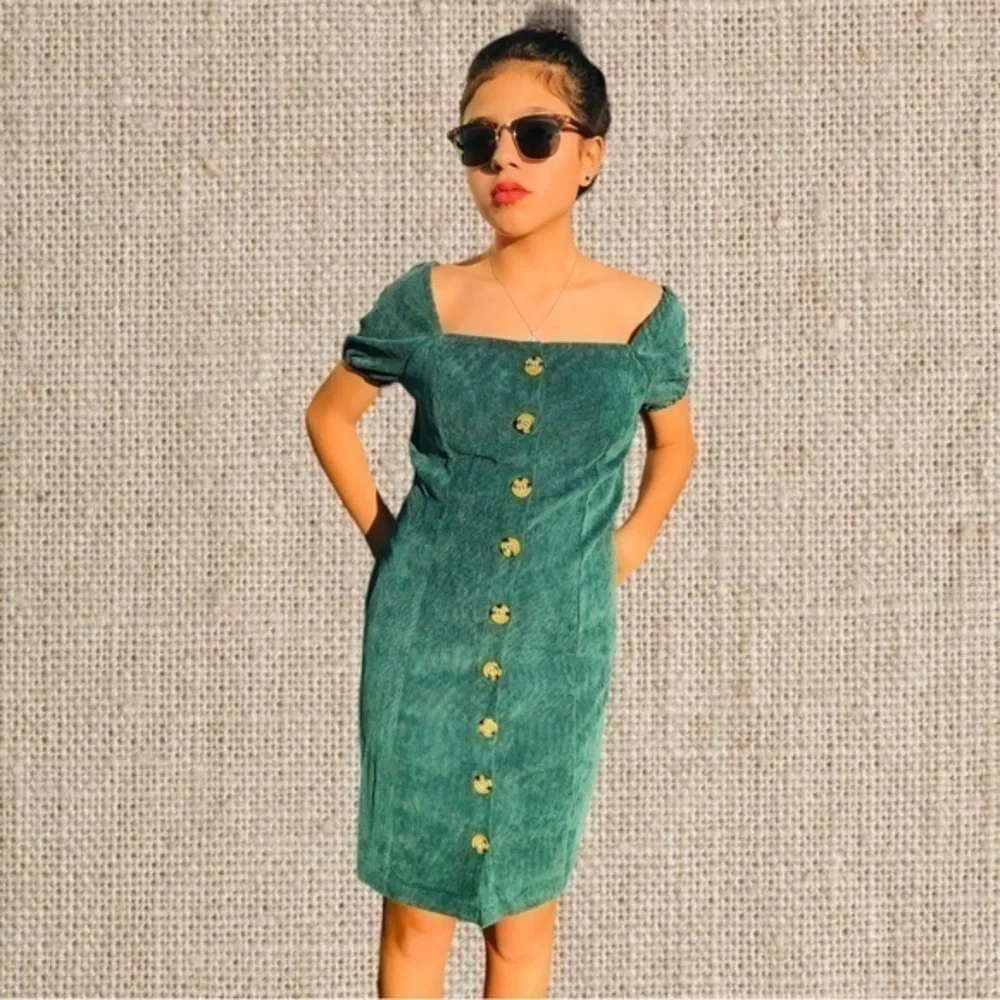 Green corduroy mini - Picture 1 of 2